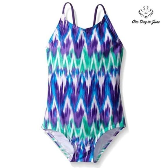 Kanu Surf Daisy Beach Sport One Piece Swimsuit Size 14 - Picture 1 of 4